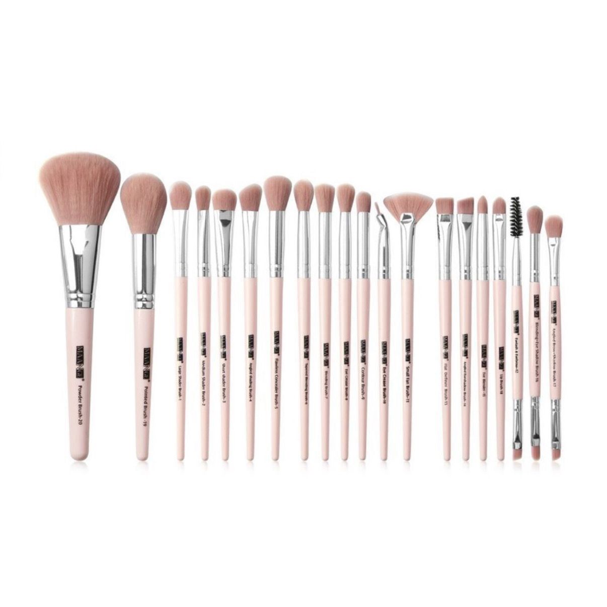 Set de 20 Brochas de Maquillaje Pink - BEAUTREND