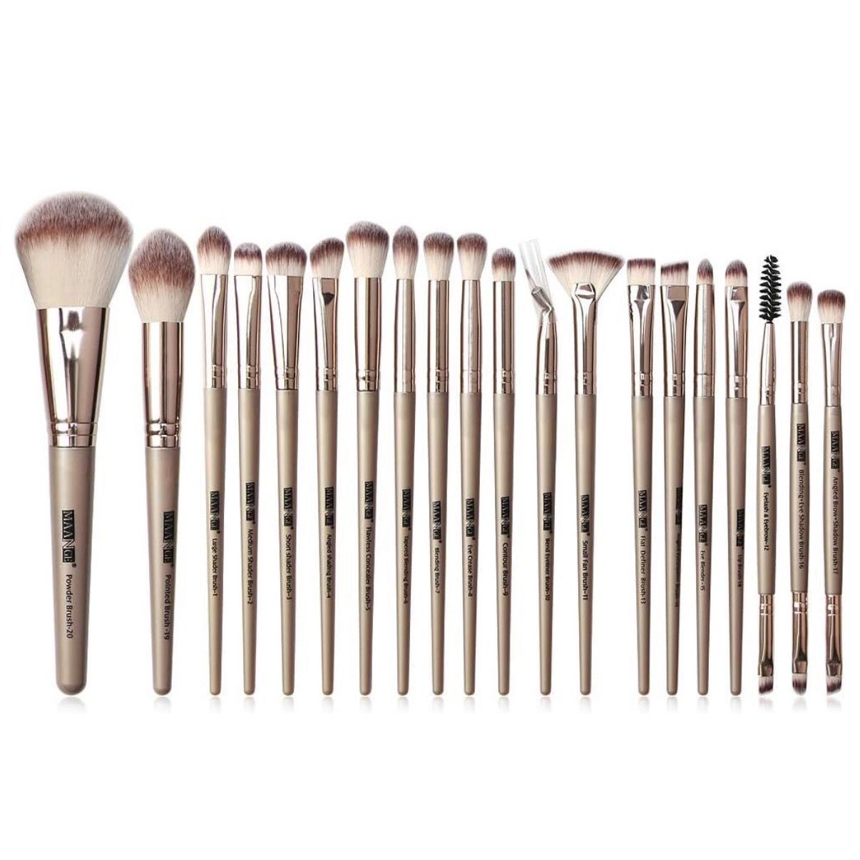 Set de 20 brochas de maquillaje Champagne Gold  - BEAUTREND