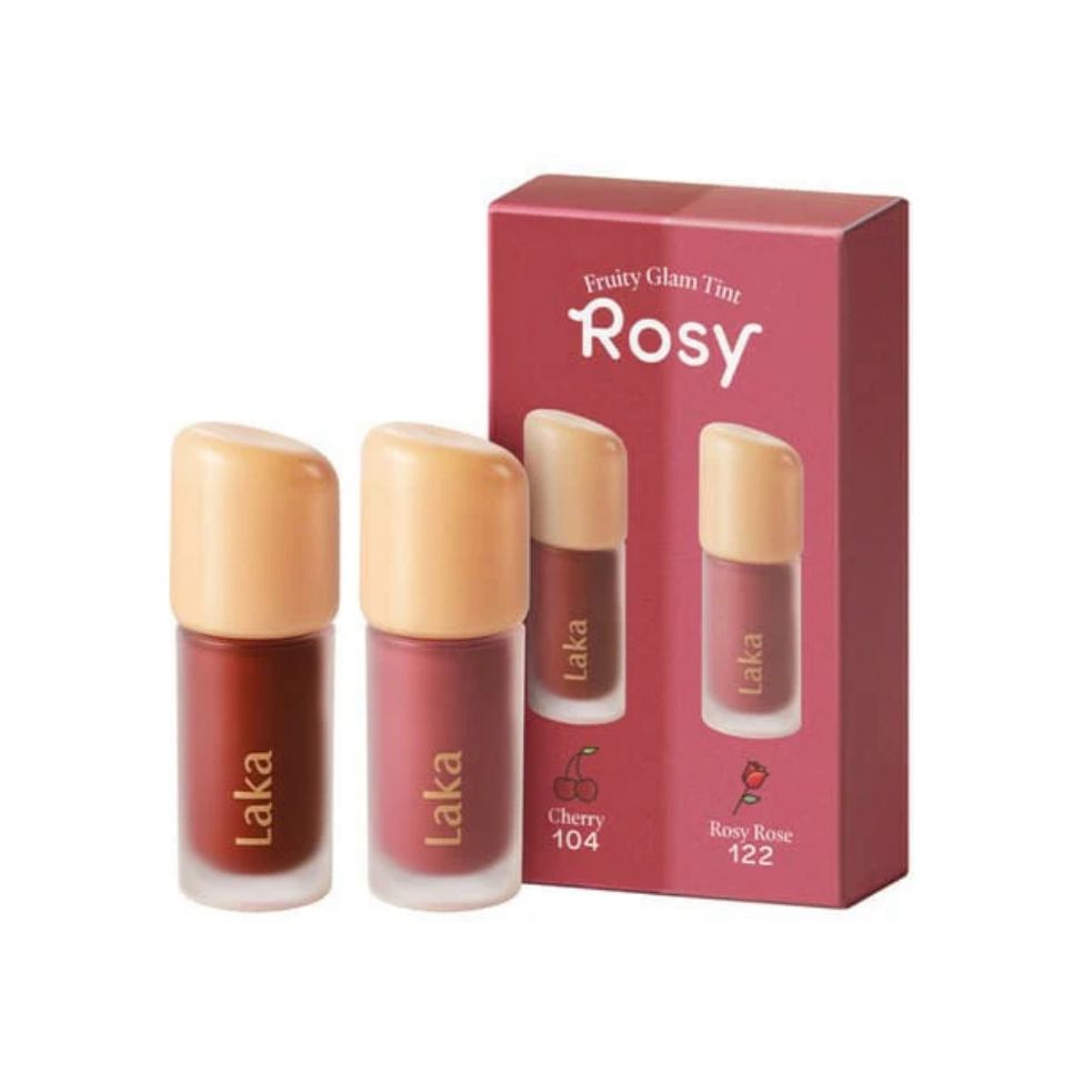 Tinte Labial Fruity Glam Tint Mini Duo Special Set Rosy Edition - LAKA