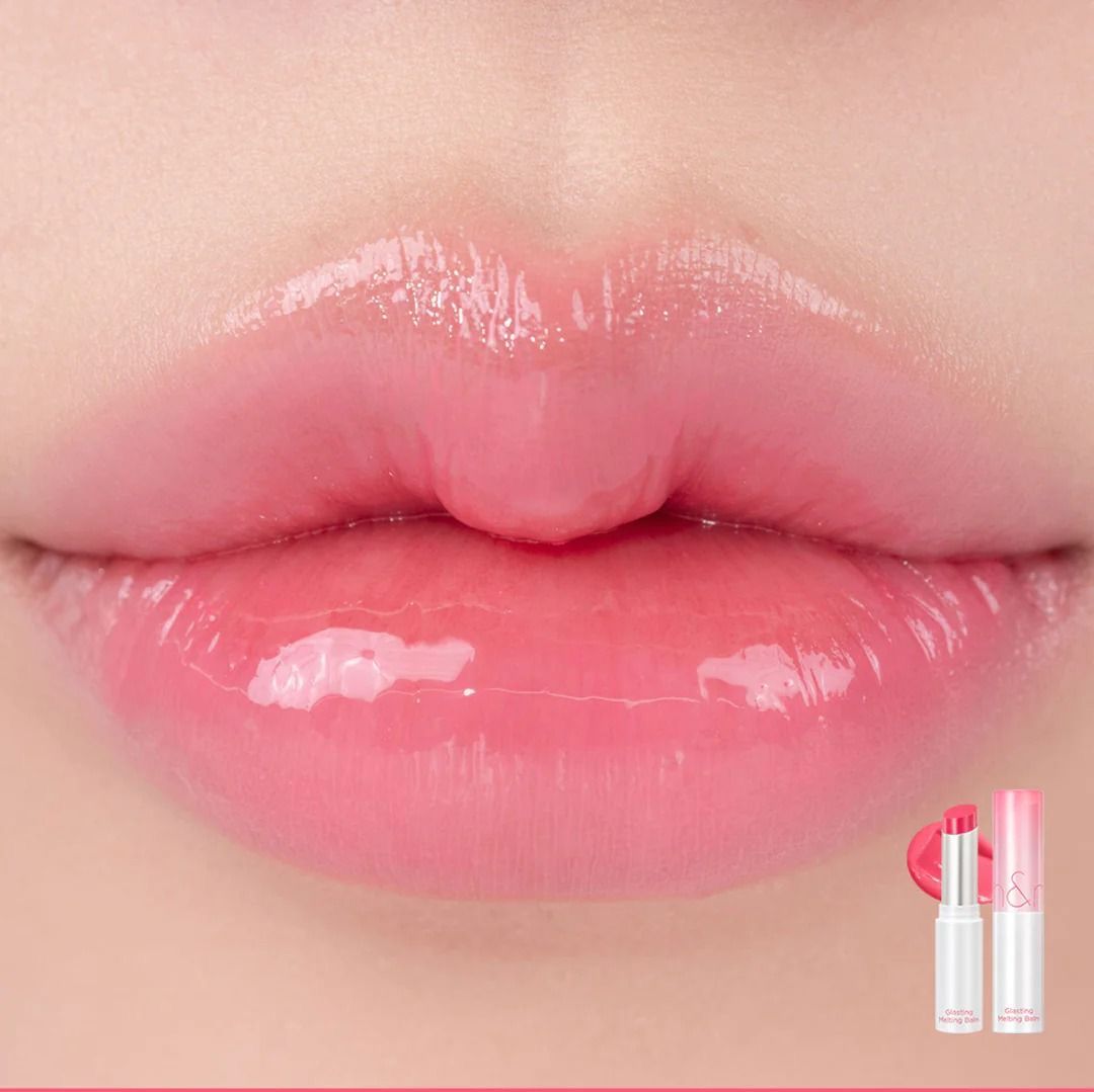 Bálsamo Labial Glasting Melting Balm Tono 02 Lovey Pink - ROMAND