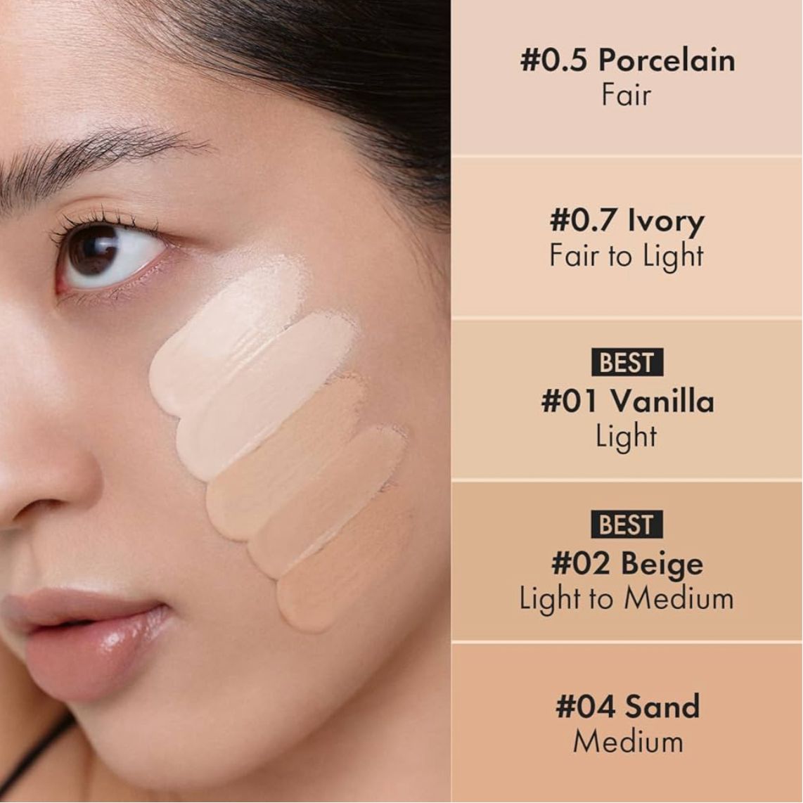 Long Lasting Tip Concealer Cover-Fit #0.7 Ivory - LUNA